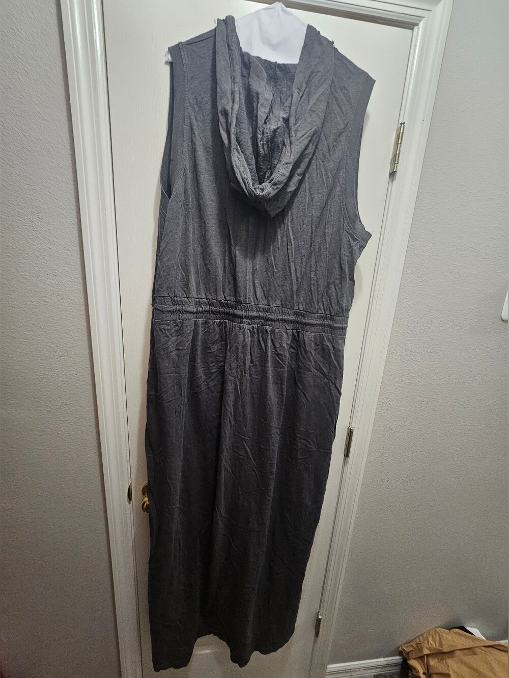 Forever 21 Sleeveless Hooded Maxi Dress - Charcoal